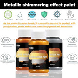 Wadities Acrylic Paint Metallic, 3pcs 125g Gold & Silver & Bronze, Gold Leaf Paint for Art Painting, Ideal for Canvas, Wood, Clay, Fabric, Ceramic, Wadities