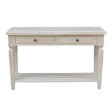 IC International Concepts Vista Console/Sofa, Unfinished Accent Table IC International Concepts