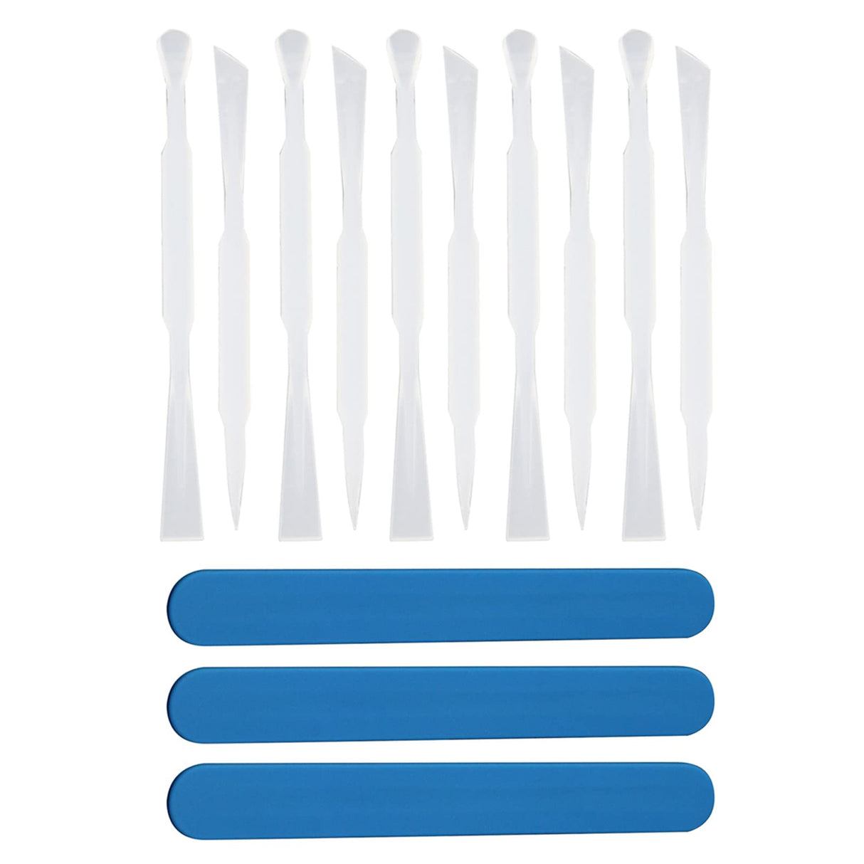 Meprotal 3pcs Silicone Stir Sticks Resin Silicone Stirring Rods, 5pcs Silicone Scoop, 5pcs Poke Needles for Mixing Resin, Facial Makeup, Jewelry Meprotal