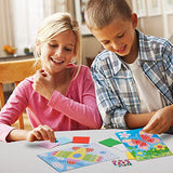 LZHZH Mosaic Sticker Art Sticky DIY Handmade Art Kits for Kids - Sunflower, Butterfly, Sailboat, Woodpecker, hot air Balloon, Airplane (6 Pack) LZHZH