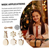 SEWOART 1 Set Easter Wood Chips Unfinished Wooden Pieces DIY Wood Chip Easter Egg Wooden Cutout Bunny Decorations Rabbit Decorations for The Home SEWOART