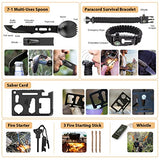 Survival Kit, 250Pcs Survival Gear First Aid Kit with Molle System Compatible Bag and Emergency Tent, Emergency Kit for Earthquake, Outdoor HIHEGD