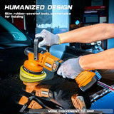 Orbital Polisher for Dewalt 20V Battery, 6inch 150mm Brushless Cordless Design Buffer Car Waxer with 6 speeds 750-6800RPM, 13PCS Polishing Nichilas