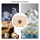 DIY Wooden Jewelry Box Handmade Craft Box Simple Jewelry Storage Container for Jewelry Storing 1Pc (Six Side Box Style) EXCEART