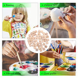 Sewroro 100pcs Blank Wooden Dice Unfinished Wood Cube Small Blank Square Blocks Round Cornered Blank Dice Cubes for DIY Craft Projects (Size 5) Sewroro