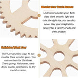 AKOAK 50 Pcs Wooden Gear, Blank Wooden DIY Craft Pieces, Wood Chip Paper-Cut Gift Labels, Unfinished Gear Decoration Cards DIY Craft Jewelry Making AKOAK