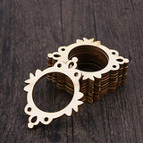 Amosfun Unfinished Wood Cutout Photo Frame Mini Picture Frame Wooden Shape Pieces Craft Embellishments Ornament for DIY Crafts 10pcs Amosfun