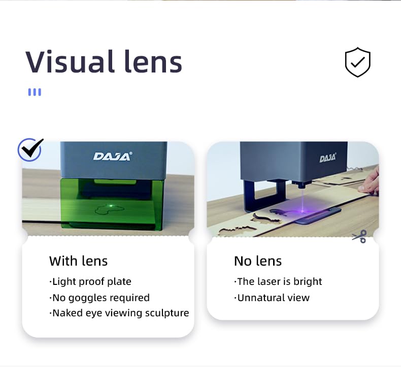 3000mW Laser Engraving Machine, Mini Desktop CNC Laser Engraver with Carver Size 80 x 80mm, Multiple Functional Craft Tool … (3W) DAJ