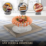 Wooden Square Trays for Serving - Five Piece Nested Breakfast Tray - Wood Crafts Trays for Organizing | Bathroom Tray - Food Trays for Party Buffet Hammont