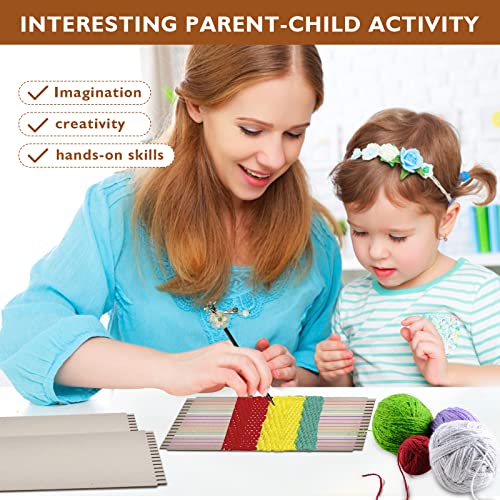 Aemygo 30 Pack Cardboard Weaving Looms, Wide Notch Weaving Loom for Kids, Beginner Square Weaving Boards for Knitting Sewing Crochet Basket Teaching Aemygo