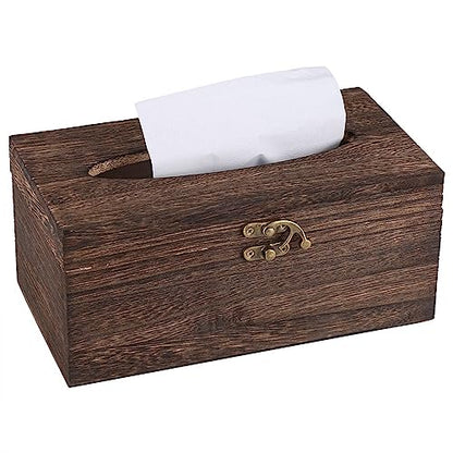 Gavigain Wooden Tissue Box, Modern Paper Facial Square Tissue Box, Unfinished Wood Tissue Box Cover for DIY Custom Design, Paper Napkin Holder Case