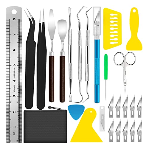 JTIEO Weeding Tools for Vinyl 26Pcs Craft Weeding Tools Kits Cricut Weeding Tool Set Scrapbooking Tools DIY Art Tools Precise Vinyl Weeding Tool Kit JTIEO