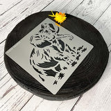 Aleks Melnyk No.478 Metal Stencil, Elephant Mammal Animal, Safari Animal, Small Stencil, 1 PC, Template for Wood Burning, Engraving, Crafting, Aleks Melnyk