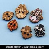 Intricate Leaf Design Wood Buttons for Sewing Knitting Crochet DIY Craft - Various Sizes (8pcs) Sniggle Sloth