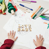 MAGICLULU Wooden Alphabet Letters 100PCS Small Wooden Alphabet Letters 0.6/15mm Unfinished Wood Letters Mini Blank Wood Symbols Wood Pieces for MAGICLULU