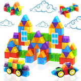 Cra-Z-Art Magrific 3D Magnetic Blocks 28 Piece Set - Colorful Magnet Building Tiles with 3D Blocks, Vehicle Wheels - STEM Skills Cra-Z-Art
