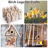 6 Pack Birch Logs Decorative Birch Branches Natural Birch Log for Decoration,Crafts,DIY, Fireplace Decor Firewood(Birch Logs:2.3"-3.2" Dia. x OriCre