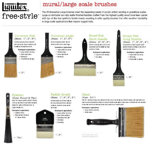 Liquitex 1301002 Professional Freestyle Large Scale Brush, Paddle 2-inch Liquitex