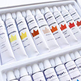 KINGART Studio Watercolor Paint, 12ml (.4oz), Set of 18 Colors KINGART