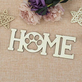 3pcs Home Paw Wood Sign Blank Wooden Dog Cat Paw Plaque Unfinished Wood DIY Crafts Cutouts Ornaments for Puppy Pet House Door Wall Decorative, Creaides
