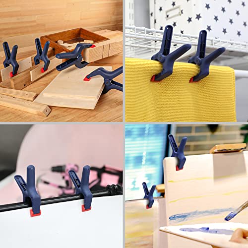 WORKPRO 8-Piece Clamp Set for Woodworking, 4-pack 4-1/2" Mini Bar Clamps and 4 Spring Clamps, Light-Duty Quick-Change Clamp/Spreader with 50 lbs Load WORKPRO