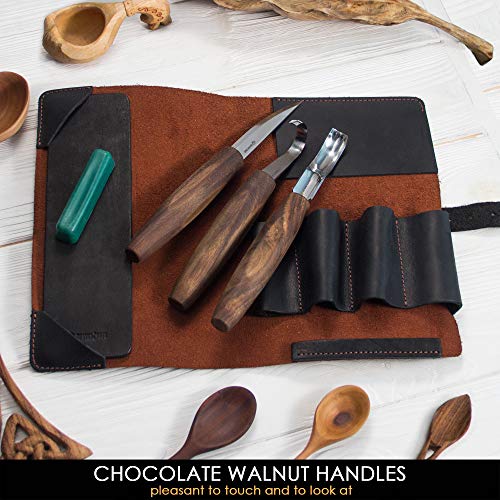 BeaverCraft Wood Spoon Carving Tools Kit S14x Deluxe - Wood Carving Tools Set Wood Carving Kit - Wood Carving Knives, Hook Knife Wood Carving Spoon - WoodArtSupply