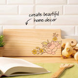 Plaid Wood Unfinished Charcuterie Board, 18" x 7" Wooden Surface Perfect for DIY Arts and Crafts Projects, 63689 Plaid