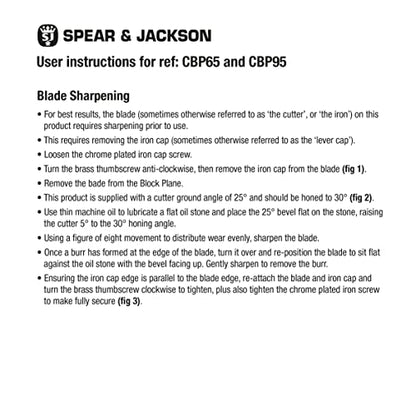 Spear & Jackson CBP65 Carpenters 6 1/2 Block Plane - WoodArtSupply