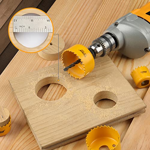 Hoteche 6-Piece Hole Saw Set - Versatile Hole Cutter Kit for Wood, Plastic, and Fiberboard - Clean, Accurate Cuts with Arbor Hole Drill - Compatible Hoteche