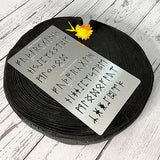 Aleks Melnyk No.409 Metal Stencil, Elder Futhark and Anglo-Saxon Runes 0.5in, Ancient Alphabet, Sigil Magic Alphabet Stencil 1 PC, Template Wood Aleks Melnyk
