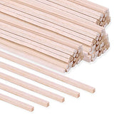 120 Pieces Balsa Wood Sticks 1/8 x 1/8 x 12 Inch Wood Strips Balsa Square Wooden Dowels Hardwood Unfinished Wood Sticks for Crafts DIY Projects Piklodo