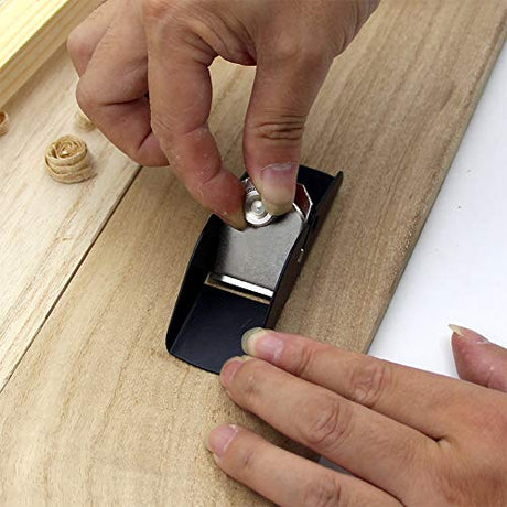 Mini Trimming Planer, Hand Planer, DIY Model Making Tool Woodworking Pocket Plane Hand Adjustable for Woodworking/Trimming/Wood Planing, Surface Kakalote