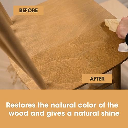 Furniture Clinic Premium Beeswax Polish (6.8oz/200ml) | Condition, Restore, Protect, & Waterproof Wood Furniture, Cabinets, and More | Natural Wax Furniture Clinic