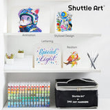 Shuttle Art 240 Colors Alcohol Markers, 239 Colors Dual Tip Art Marker Set Plus Colorless Blender, Micro-tip Pens, White Highlighter Pens, Marker Bag Shuttle Art