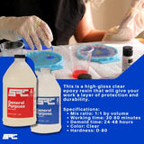 Specialty Resin & Chemical General Purpose Clear Epoxy Resin 1 Gal | Clear 2-Part Epoxy Resin Kit for Tabletops, Countertops, Encapsulation, & More | SPRESIN