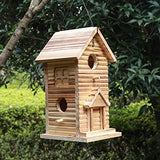 STARSWR Bird House,Outdoor Bird Houses for Outside Clearance,2 Hole Wooden BlueBirdHouse Finch Cardinals Hanging Birdhouse Nesting Box for Wild Bird STARSWR
