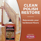 Weiman High-Traffic Hardwood Floor Polish and Restorer - Natural Shine, Removes Scratches, Leaves Protective Layer 32 fl. oz Weiman