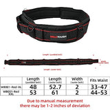 MELOTOUGH Padded Tool Belt with D ring for men construction Strong Durable Double Metal Roller Buckle,adjustable waist 33'-47 'thick confortable foam MELOTOUGH