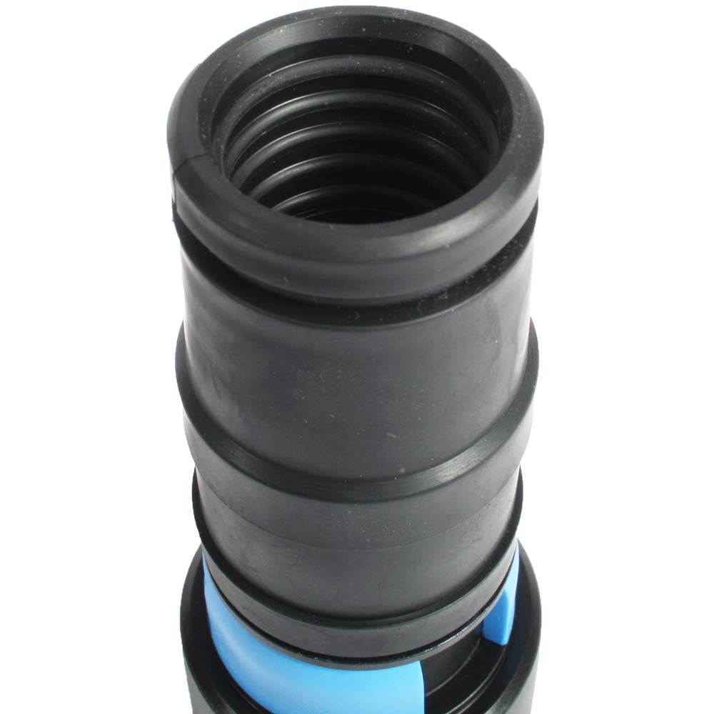 Cen-Tec Systems 94698 Quick Click 10 Ft. Hose for Home and Shop Vacuums with Expanded Multi-Brand Power Tool Adapter Set for Dust Collection, Silver Cen-Tec Systems