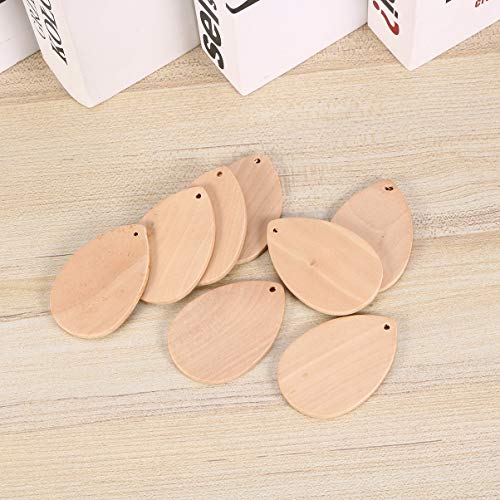 Healifty 20pcs Wedding Decorations Wedding Ornament Wooden Pendants Drop Shape Pendant Earrings Teardrop Earrings Ornament Earrings Wood Teardrop Healifty