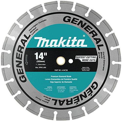 Makita 4114X 14" SJS™ Electric Angle Cutter, with 14" Diamond Blade - WoodArtSupply