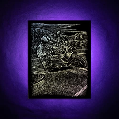 Royal and Langnickel Holographic Engraving Art, Motorcycle Racing Royal & Langnickel