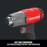 CRAFTSMAN V20 Cordless Heat Gun, Up to 950 Degrees F, Bare Tool Only (CMCE530B) Craftsman