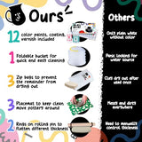 FosterToys Air Dry Clay Pottery Kit for Beginners | DIY Clay Kit for Adults, Sculpting Tools Set & Step-by-Step Guide, 12 Paints, Paintbrush, FosterToys