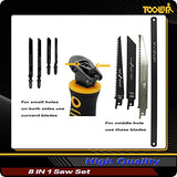 TOOLAN: 8-In-1 Multi Blades Hand Saw, Drywall Cutter Saw. Hacksaw. Long Blade Hand Saw For Cutting Drywall, Sheetrock, Wood, Metel, Plastic, Plywood. TOOLAN