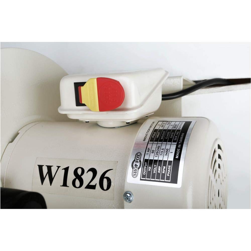 Shop Fox W1826 Wall Dust Collector, 2.5 Micron Filtration,White Shop Fox