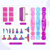 Ninonly 3Pcs Diamond Art Pen, Diamond Painting Pen Kits with 12 Colorful Metal Tips, 6 Painting Glue Clay, Roller, 5D Diamond Art Accessories and Ninonly