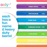 Ooly Thick Washable Markers with Jumbo Grip, Washable Toddler Markers, Big Bright Brush Tip Markers for Toddlers, Kids Markers Washable with Jumbo Ooly