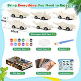 faentwc Dinosaur Toys for Kids 3-12 Year Old 2 in 1 Dinosaurs Painting Kits and Pull Back Cars Toy for Boys 5-7 Arts and Crafts Set for Girl DIY faentwc