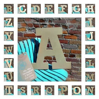 8" Wooden Craft Letter P Unfinished, Rockwell Font, Craft Cutout 1-4" MDF - WoodArtSupply